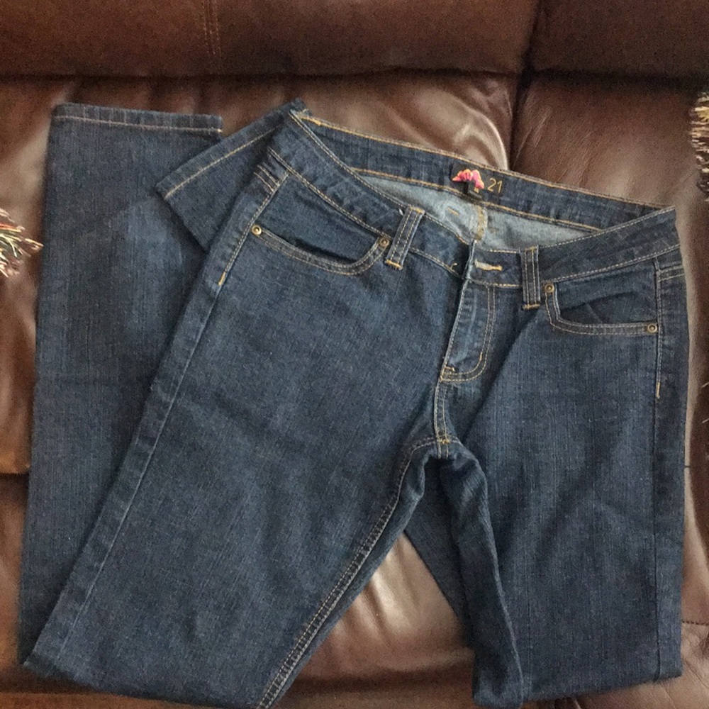 Dark blue jeans